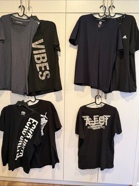 Mixed Men's Graphic & Athletic Tees - Black & Charcoal bundle 7